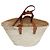 Céline Mini Panier Rattan Trionf Raffia Medium Classic Leaf Tote Bag Tan - vista 4