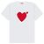 Comme Des Garcons AX Kurzarm T-Shirt rot mit Doppelherz