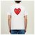 Comme Des Garcons AX Kurzarm T-Shirt rot mit Doppelherz - Ansicht 5