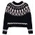 Loewe Strickpullover aus Wollmischung Navy Multi
