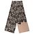 Dolce & Gabbana Sciarpa foulard in seta con pizzo floreale nero e beige - vista 2