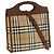 Mini borsa Burberry Pocket in cotone beige Check - vista 2