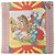 Dolce & Gabbana Foulard quadrato stampato in seta multicolore