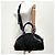 Prada Borsa Tote Bowling in nylon con logo, borsa a tracolla nera - vista 2