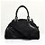 Prada Borsa Tote Bowling in nylon con logo, borsa a tracolla nera - vista 3