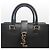 Autre Marque Borsa a spalla Monogram Cabas in pelle di vitello Gold Small Nera - vista 5