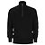 Brunello Cucinelli Englischer Rippstrick-Pullover aus Baumwolle mit halbem Reißverschluss Schwarz
