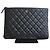 Clutch Chanel Caviar Nera in Pelle Oro