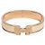Hermès Bracciale Rigido Blanc Narrow Cream Rose Gold - vista 2