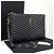 Autre Marque Clutch matelassé Chevron Gold New Medium Black - vista 2