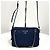 Prada Borsa a tracolla trapuntata in nylon con logo triangolare Navy - vista 5