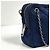 Prada Borsa a tracolla trapuntata in nylon con logo triangolare Navy - vista 8