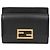 Fendi Tarjetero de bolsillo de cuero Negro