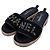 Chanel Sandali pantofole in tweed da donna Nero