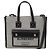 Burberry Freya Mini Two-Tone Canvas Leather Tote Bag Schwarz