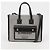 Burberry Freya Mini Two-Tone Canvas Leather Tote Bag Schwarz - Ansicht 2