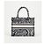 Borsa tote piccola Dior marrone jacquard - vista 3