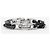 Louis Vuitton Bracciale a catena Monogram Nero Argento - vista 2