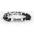 Louis Vuitton Bracciale a catena Monogram Nero Argento - vista 3