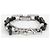 Louis Vuitton Bracciale a catena Monogram Nero Argento - vista 4