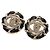 Chanel Orecchini CC Crystal Lambskin Strass Season