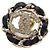 Chanel Orecchini CC Crystal Lambskin Strass Season - vista 3