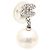 Chanel Pearl Drop Ohrringe Silber - Ansicht 3
