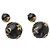 Dior Orecchini a sfera in metallo con finitura oro tribal e pietra nera
