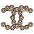 Spilla Cubic Chanel Oro in Metallo