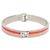 Fendi Bracciale Rigido FF Rosa Argento