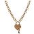 Dior Collana Cuore Cubic con Lucchetto e Chiave Oro