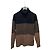 Moncler Strickpullover mit Rollkragen und Logo-Streifen in Green Beige