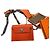 Hermès Cartera Kelly Compact Pocket Orange Silver-tone
