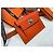 Hermès Cartera Kelly Compact Pocket Orange Silver-tone - vista 4