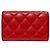 Chanel Tarjetero de piel caviar roja - vista 3