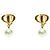 Dior Navy Clip-Ohrringe Gold