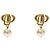 Dior Navy Clip-Ohrringe Gold - Ansicht 3