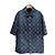 Louis Vuitton Giacca-camicia a maniche corte in denim chambray Monogram
