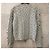 Valentino Grauer Wollpullover mit Zopfmuster und Paillettenherzen - Ansicht 2