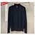 Thom Browne Diagonal Langarm-Strick mit Kragen in Navy - Ansicht 2