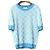 Gucci GG Strickoberteil mit kurzen Ärmeln blau