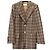 Gucci Women's Wool Check Single Blazer Jacket