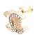 Chanel Orecchini matelassé in cristallo CC Gold - vista 4
