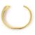 Céline Bracciale Cuff Piccolo a Nastro in Smalto Oro e Avorio - vista 4