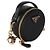 Borsa a tracolla Prada Mini Round Top Handle in pelle Saffiano nera - vista 4