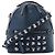 Fendi Borsa Vit Dolce Studs Leather Crossbody Bag Navy Blue 8BT281