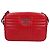 Prada Red Diagram Silver Chain Schultertasche
