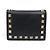 Valentino Cartera Rockstud de piel de becerro negra