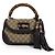 Bamboo Gucci Borsa Tote a spalla con manico in bambù e nappe in jacquard logo GG Marrone - vista 4