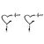 Dior Orecchini a cuore in argento e zircone - vista 2